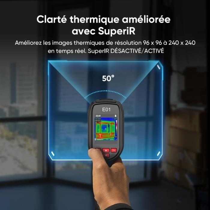 Caméra Thermique - HIKMICRO - E01 - Résolution IR 240 X 240 - SuperIR - Taux De Rafraîchissement 20 Hz