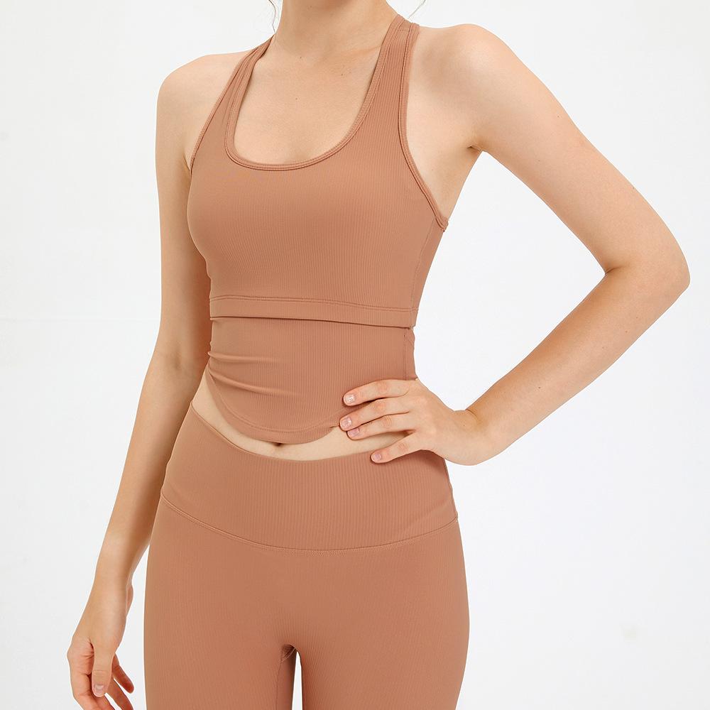 

Спортивное нижнее белье для работниц, Красивая спина, Одежда для йоги, Топы для бега и фитнеса, Дышащие нюдовые жилеты для йоги S