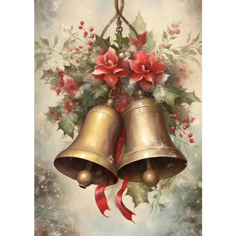 Vintage Weihnachtsmann Porträt Leinwandbild Mistelzweig Briefe lesen Spielzeug Kekse Weihnachts-Wanddeko Heimdeko Poster Pr