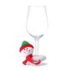 Santa Claus Christmas Cup Decoration Rings Table Decor Wine Glass Pendants Christmas Cup Ring