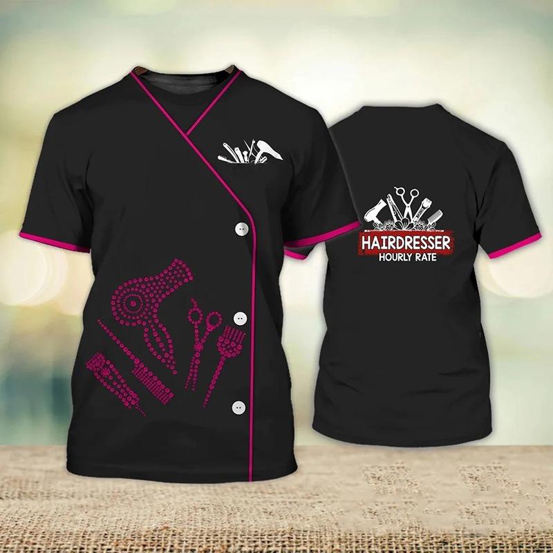 New Barber Hairdresser 3D Print T-shirts Women Uniform Streetwear Workwear T Shirt Harajuku Oversized Tops Tees Unisex Clothing