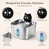 Pet Fountain Motion Activated Waterer for Small Kitten Animal Households, 3.2 L Indoor Drinking Fountain with Metal Bowl for Routine Household Use