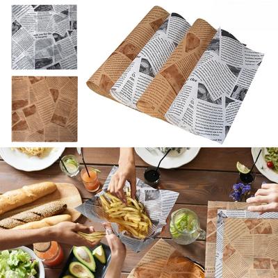 50Pcs Oil-Proof Food Wrapping Paper Sheets for Sandwiches Burgers Fries Baking Cooking Picnics Family Events and Kitchen Use