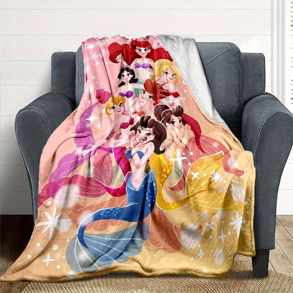 1pc, Disney Princess Cartoon Blanket,Living Room, Travel, Camping, Car Blankets