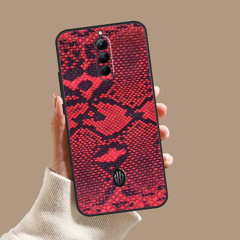 Snake Skin Case For ZTE Nubia Red Magic 10S 9S 8S 8 9 10 11 Pro Plus 5G 6R 6 7 6S 7S Pro 10 Air Cover