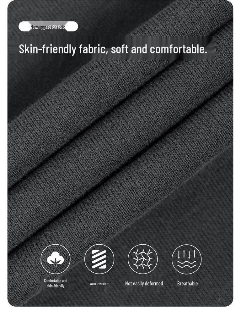 2025 Autumn/Winter Unisex Velvet-Lined Long-Sleeve Round-Neck Hoodie Base Layer