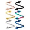 2pc/set Surgical Steel Spiral Twisted Lip Ring Nose Rings 16 Gauge Ear Cartilage Helix Piercing Body Accessories Jewelry Gift