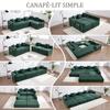 (old sku:W2845S00202) Emerald green family sofa with storage and modular function. Vacuum-packed for easy assembly, pet-friendly. Ideal for relaxing.