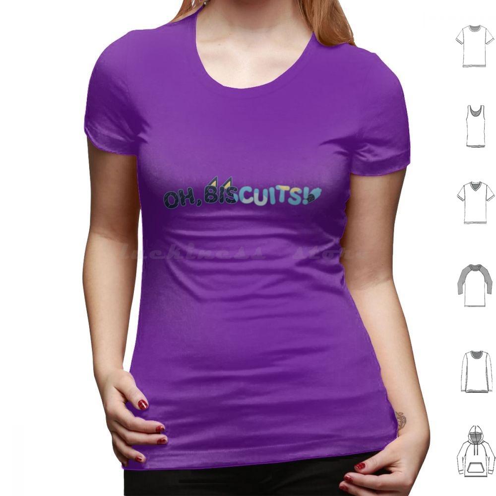 Oh Biscuits T Shirt Cotton Men Women DIY Print Bandit Oh Biscuits Biscuits Kids Tv Australian Chilli Bingo Blue Dog Puppy