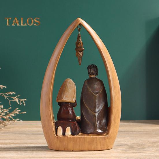 Heilige Familie Harz Figurine Krippen Advent Statue Joseph Jungfrau Maria Geburt von Jesus Skulptur Home Office Desktop Dekoration Ornament