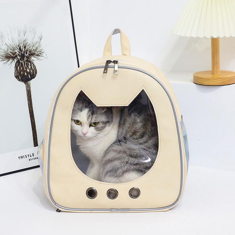 

Double Shoulder Cat Backpack with Velvet Pad - Large Capacity Airline-Approved Carrier for Winter Outdoor Use One Size