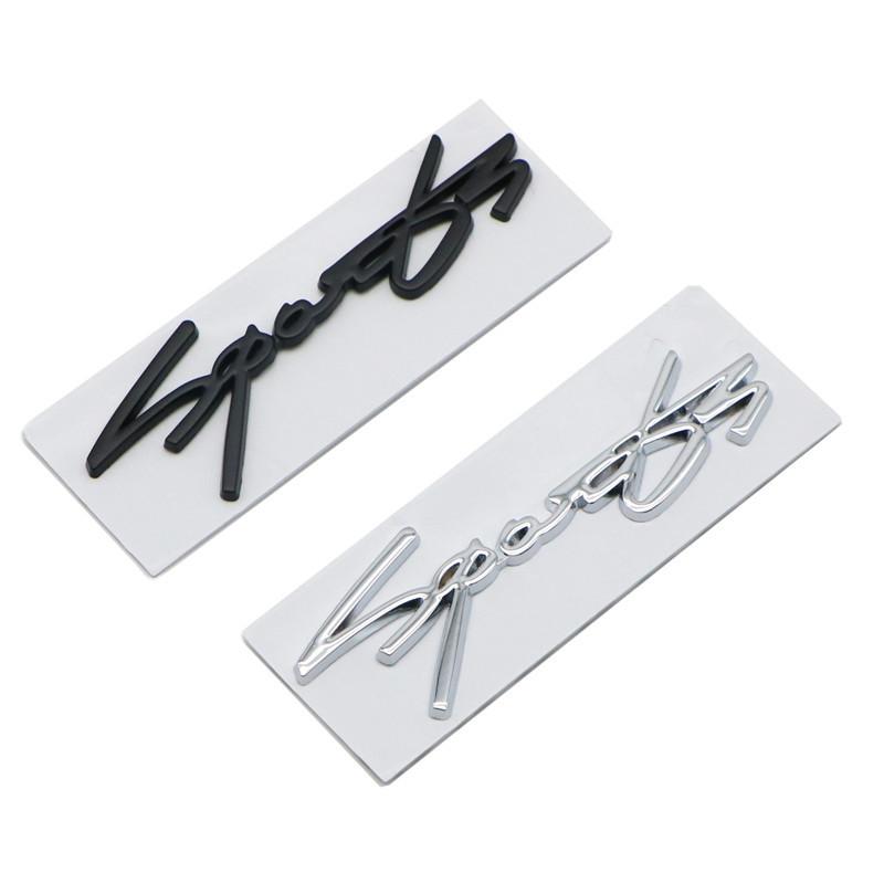 3D Car Styling SPORT Car Sports Word Letter Metal Car Sticker Trunk Emblem Badge Decal Decoration Auto Accessories