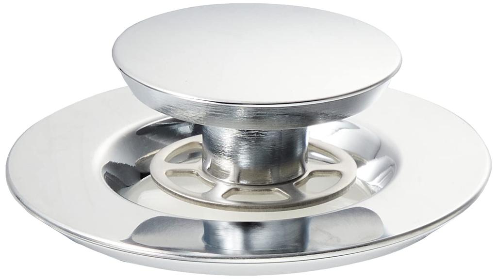 SANEI S-Trap Pop-Up Overflow Washbasin Drain Plug with Odor-Resistant Gasket (PH7720-1-32)