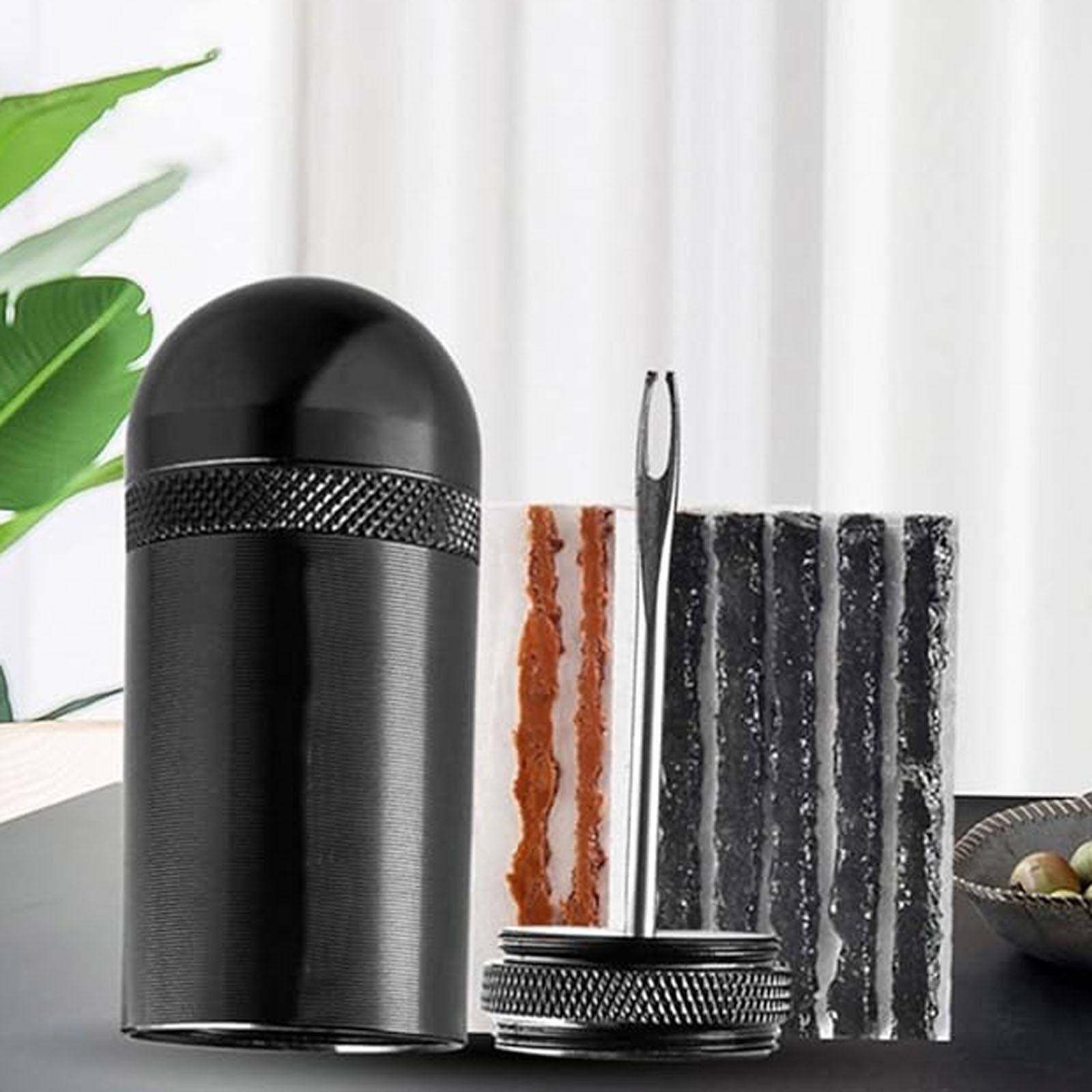 

& Motorcycle Tire Tool Kit, Vacuum Tire Forks and Drill Bits, Portable Emergency Rubber Strip Plug Set One Size чорний