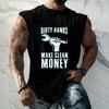 Men Sleeveless Muscle Tank Top Casual Loose Fit Workout Shirt Labor Day Graphic Print Comfortable Lightweight Fabric