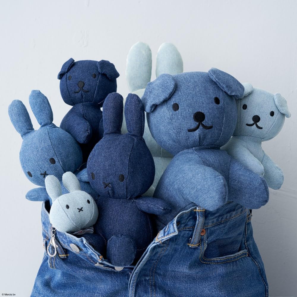 Bon Ton Toys Miffy Denim Plush Toy 23cm Raw Gift