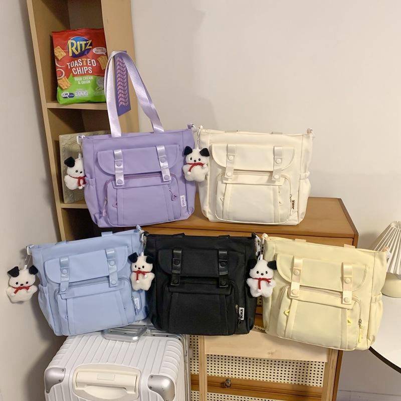 Large Capacity Shoulder Bag Student Class Book Handbag for Women