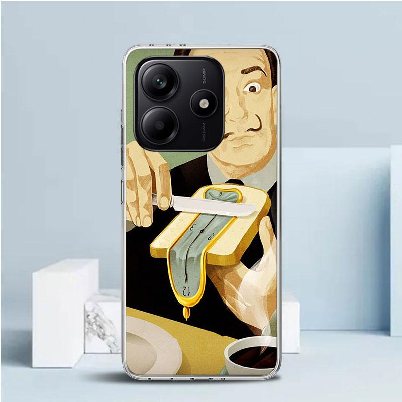 Salvador Dali Art Phone Case For Xiaomi Redmi Note 15 14 14S 13 12S 12 Pro Plus 11S 11 11T 11E 10S 10 + Soft TPU Back Cover Redm