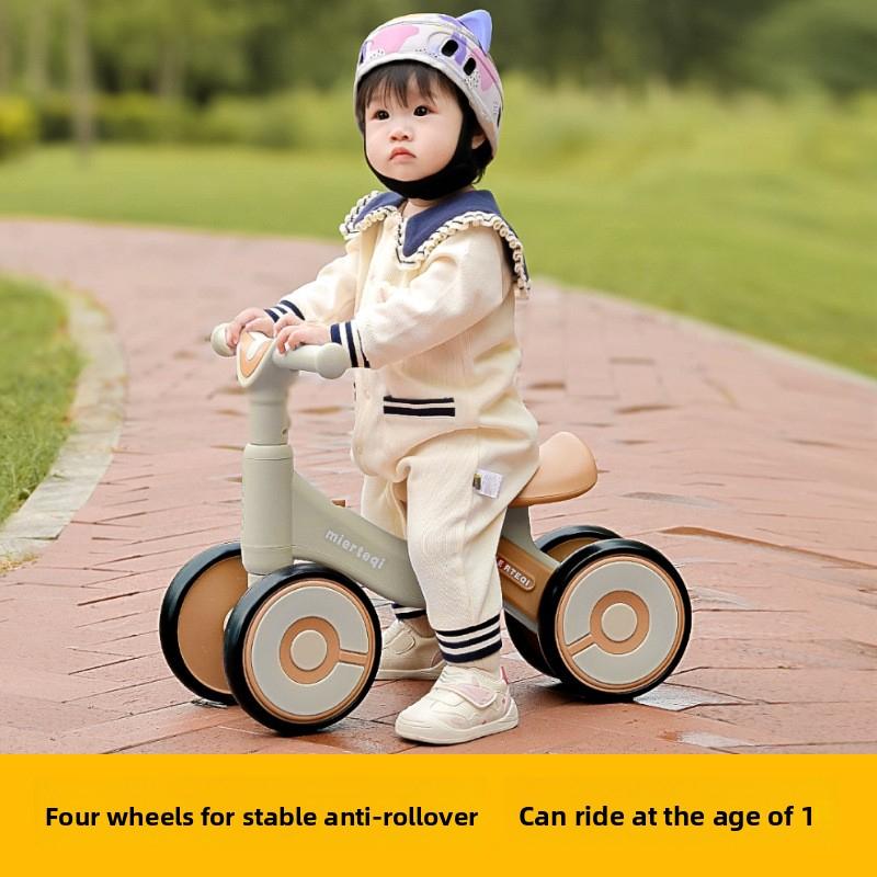 4 Wheel Sliding Balance Bike Kids Toddler Walker Toy Anti Rollover Balance Bike Kids Boys Girls Scooter Toddler Sport Toys