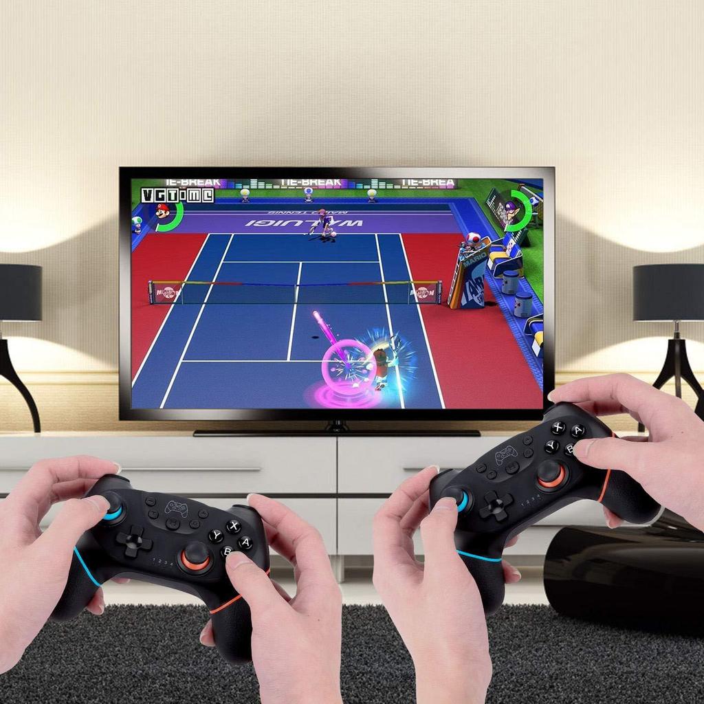 Pro Wireless Bluetooth Controller with Vibration & 6-Axis Somatosensory, Rubber Grip