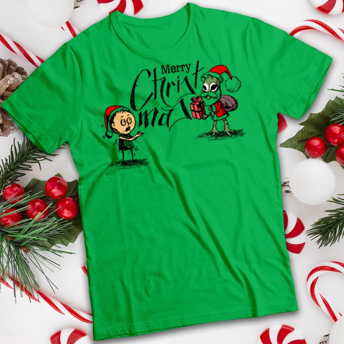 

Alien Christmas T-shirt Funny Santa Mens and Womens Tee #MC L