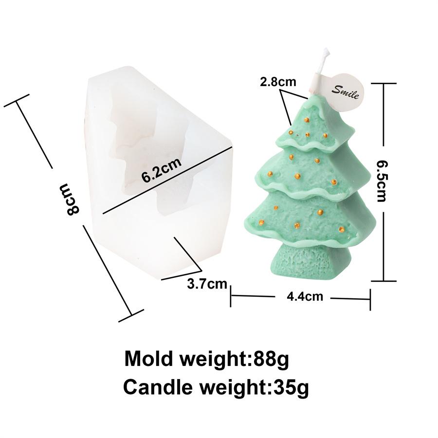 3D Christmas Silicone Xmas Bell Snowmen Gingerbread House Candle Mold DIY Cookie Gingerbread Candle Candy Fondant Baking Mold