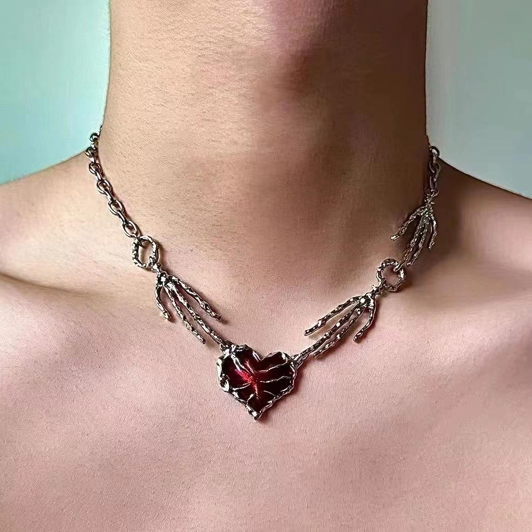 

Панк Стиль Хип-Хоп Ожерелье-Чокер для Мужчин - Высококлассная Цепочка на Ключицу, Ювелирные Изделия Y2K Субкультуры, Сладкий и Крутой Воротник