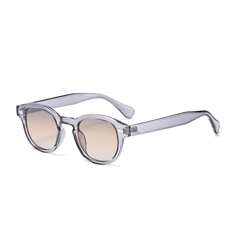 2025 Korean Style Black Oval Frame Sunglasses with High-end UV Protection