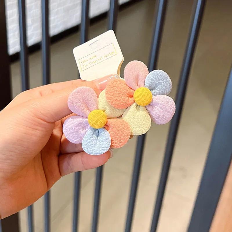 

2 шт. Принцесса для девочек Цветочные Эластичные Резинки для Волос Детские Милые Резиновые Веревки для Волос Завязки Головные Уборы Головной Убор Детские Плетения Аксессуары