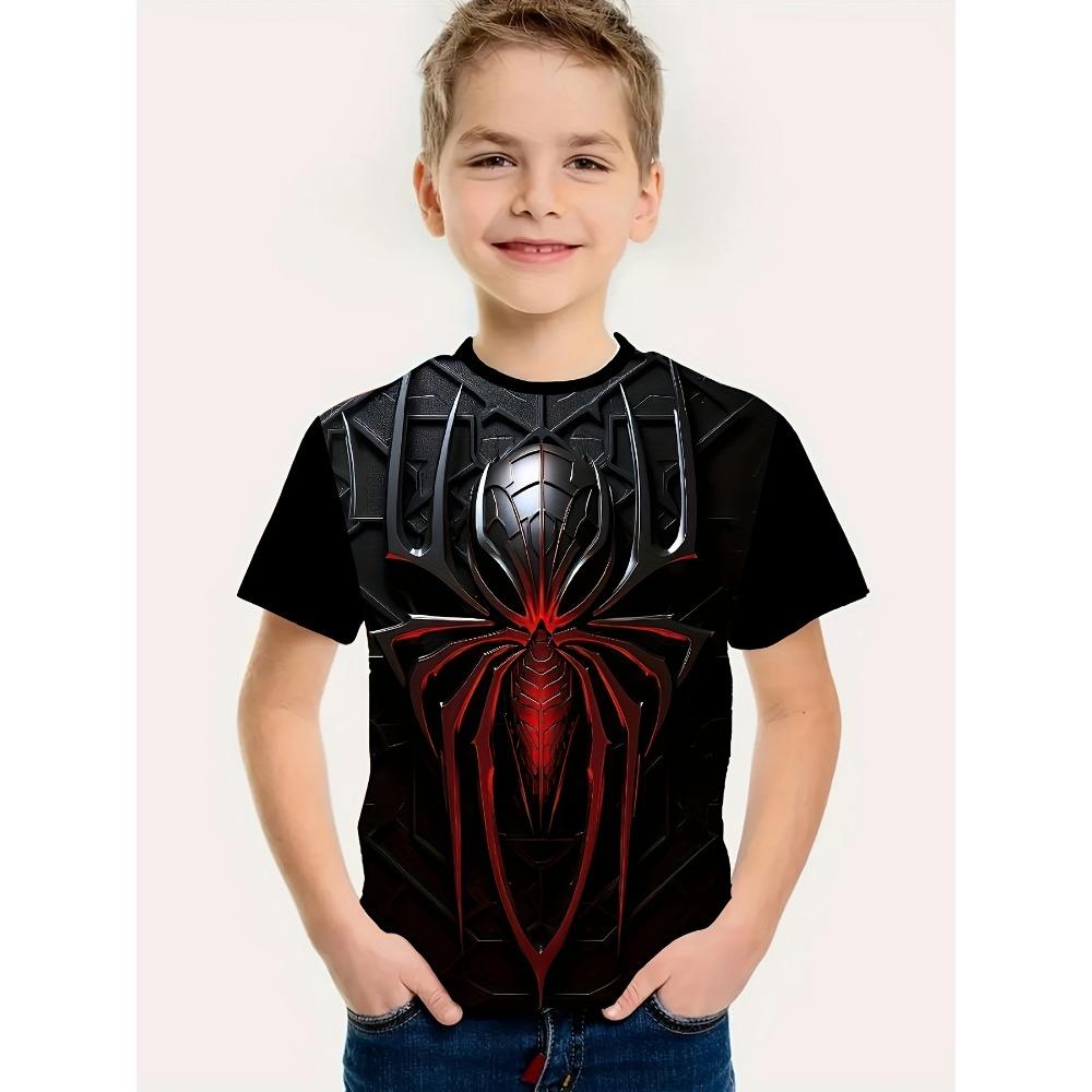 

Summer Animal Spiders 3D Print Kids T-Shirts Boy Short Sleeve T Shirt Harajuku Y2k Tops Casual Tees Girl Clothing 100