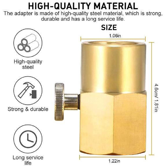 Home Use Soda Refill Bottle CO2 Cylinder Cartridges, Adapter Refills Connector Kit CGA320 to TR21-4, Thread Set Replacement Accessories for Soda
