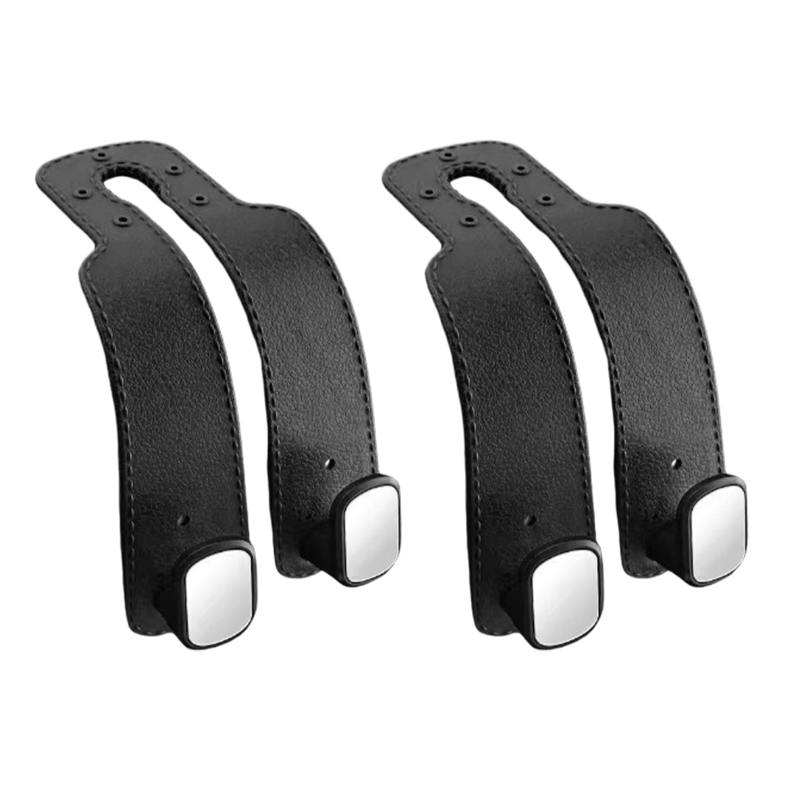 

Универсальный автомобильный крючок для подголовника из высококачественной замши, подвесной двойной крючок для заднего сиденья, 20 кг, большой грузоподъемный крючок из сплава чёрный