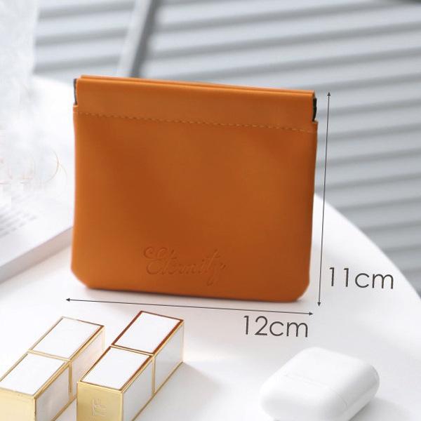Compact PU Multipurpose Pouch: Lipstick, Coins, Jewelry, Earphones Storage.