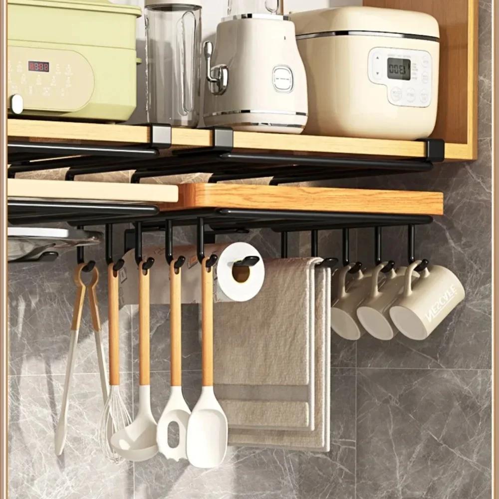Kitchen Hanging Rack Simple Metal Cutting Board Rack Household Double Layer Cutting Board Rack Stainless Steel Pot Cover Rack
