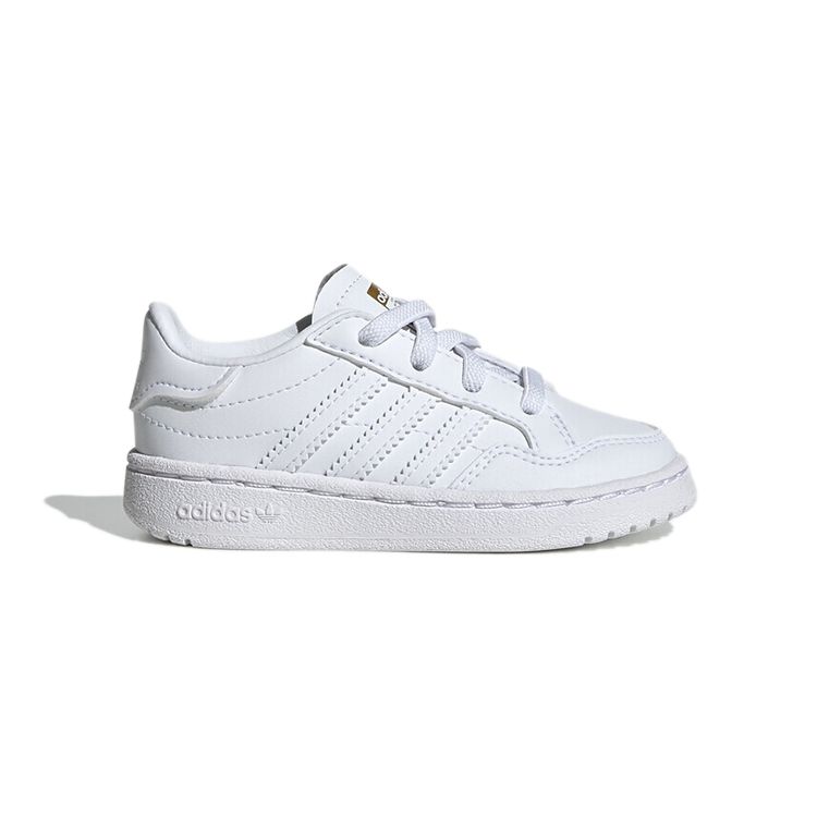 Adidas Originals Team Court El I Low Top Casual Sneakers Baby Sneakers White EF6827