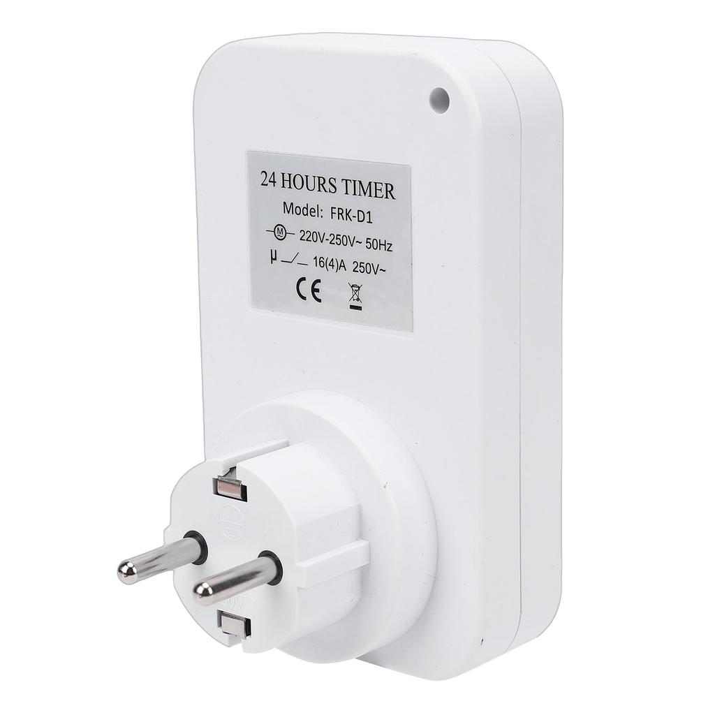 Mechanical Timer Socket with 96 Switching Segments(15 Minutes) 24 Hour Analogue Timer for Indoor Use with Child Lock