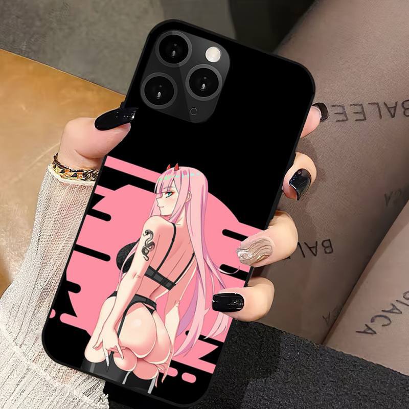 

Применимо к iPhone16 чехол для мобильного телефона, новый чехол для мобильного телефона с анимацией девушки-дьявола iPhone15