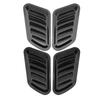 2Pcs Universal Hood Vent Decals Carbon Fiber Car Hood Scoop Air Intake Vent Decorative Trim Adhesive Fake Vents for Car Exterior