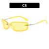 Rimless Y2K Style Sunglasses Rectangle Fashion Popular Women Men Shades Square Sun Glasses for Female Male Oculos Metal Frame