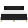 Box Spring Bed with Headboard Black 140 x 190 cm Fabric