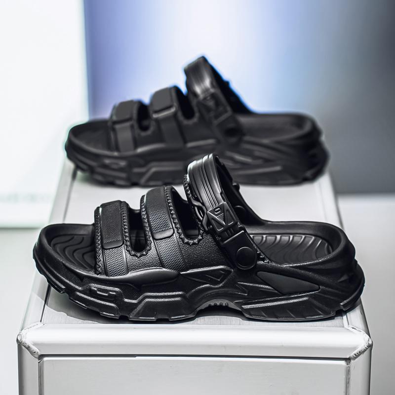 Fashion 2025 New Men Sports Slippers Outdoor Thick Bottom Breathable Beach Sandals Summer Casual Shoes Big Size 45 Unisex Men Women