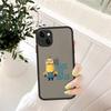 Cartoon Anime Yellow M-Minions Matte Translucent Phone Case For Iphone 16 ProMax 15 14 13 12 11 X XS PRO Plus