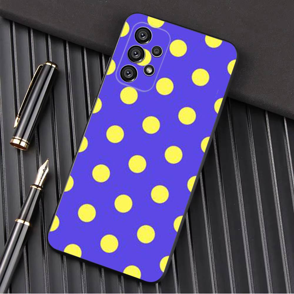 Color Polka Dot Phone Case For Samsung Galaxy A13,A21s,A22,A31,A32,A52,A53,A71,A80,A91 Soft Black Shell
