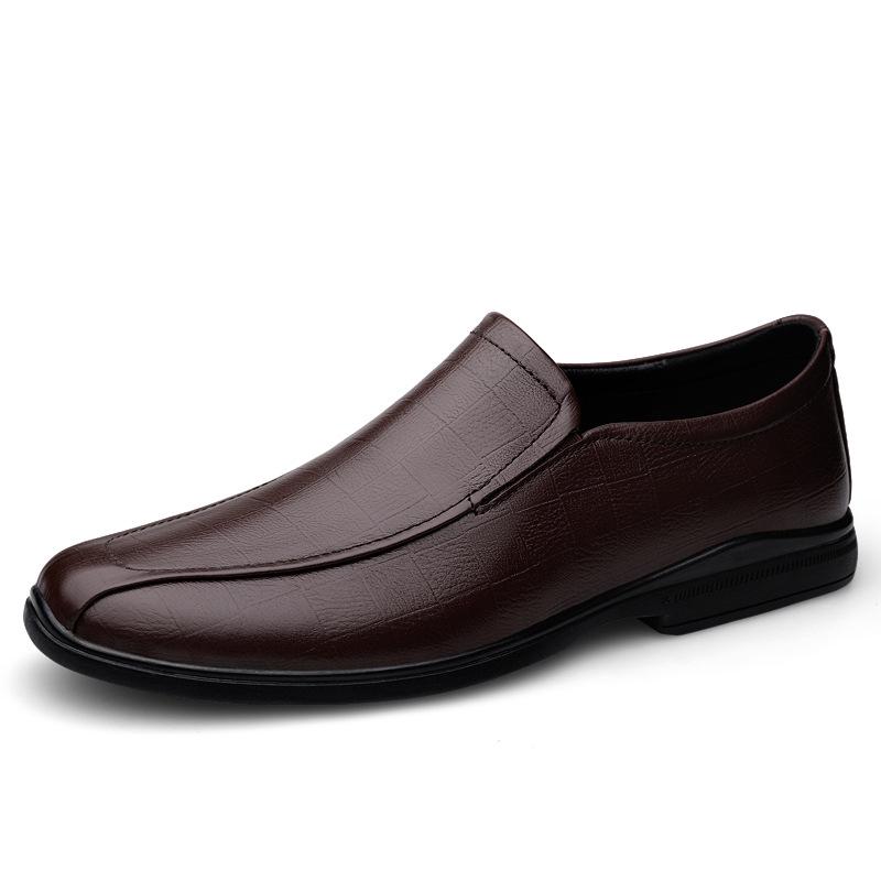 Men s Leather Loafers: Formal & Casual Cowhide Breathable Shoes 41