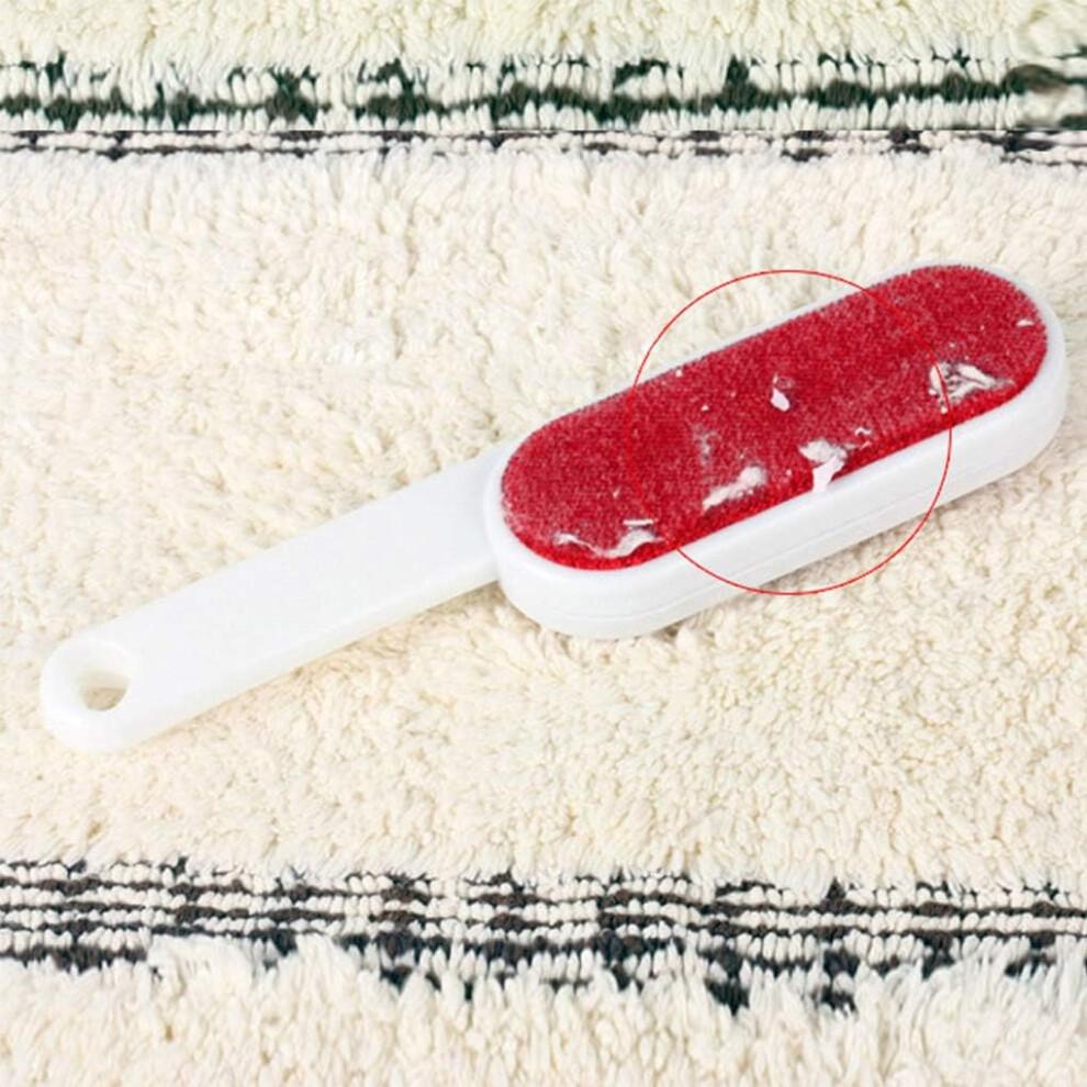 Double Sided Brush Cleaning Pet Hair Lint Remover, Reusable Electrostatic Dust Cleaner, Red Dust Brush