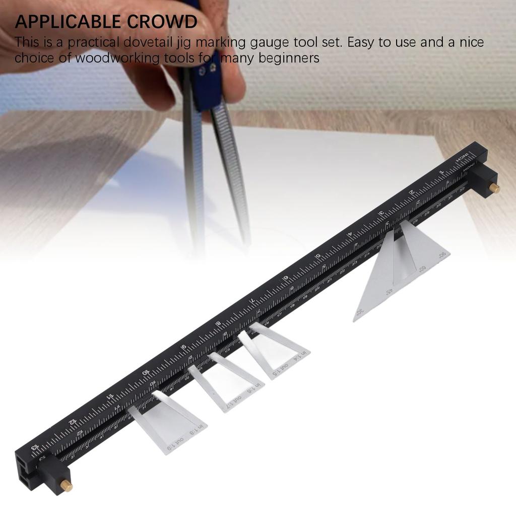 Dovetail Jig Marking Gauge Tool Set Woodworking Accurate Multi Specification Movable Scriber