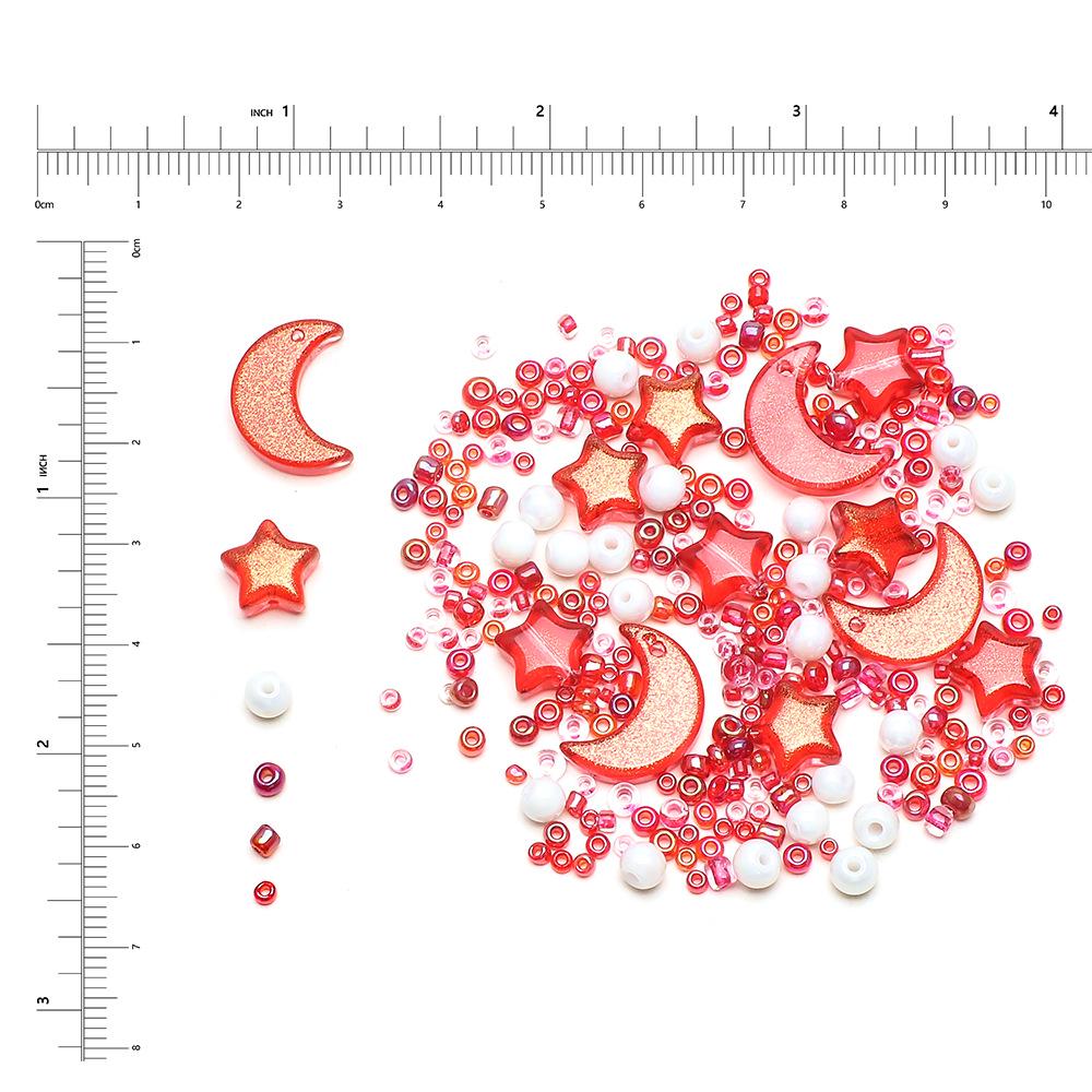 Star Moon Light Bead & Seed Bead DIY Jewelry Set for Earrings, Bracelets & Necklaces