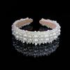 Elegant Pearl Wide Brim Bridal Headband - Versatile Wedding and Gown Accessory