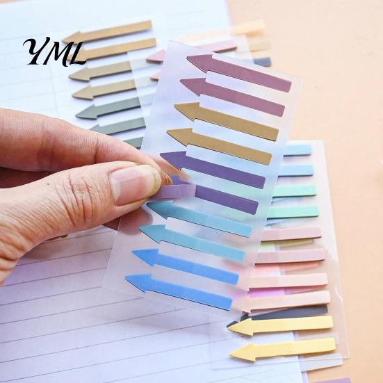 Arrow Index Tabs Tab Stickers, Translucent PET Page Markers, Removable Office Flags Colorful Sticky for Organizing Book And File Color Coded Stickers