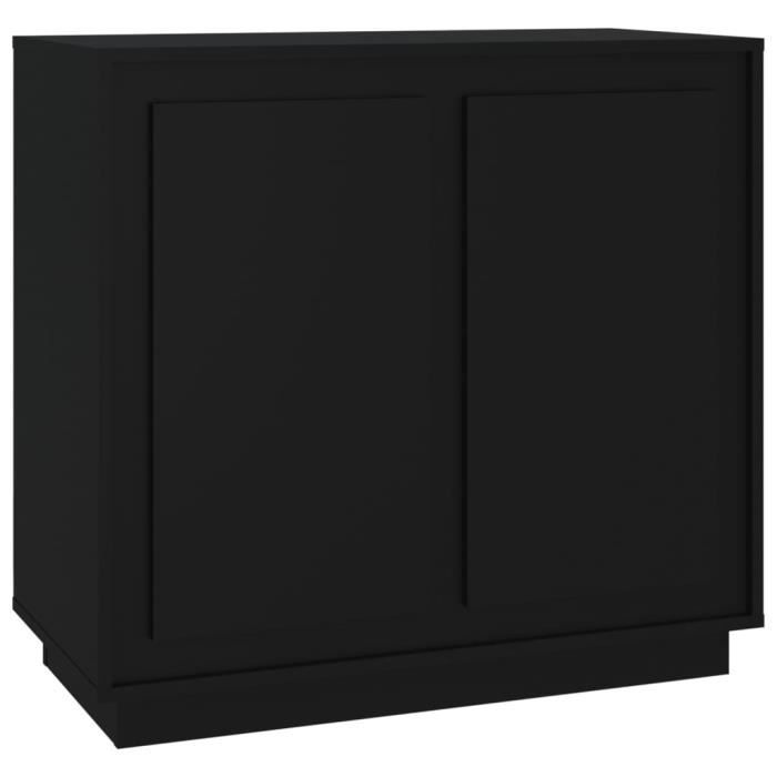 VidaXL Buffet noir 80x34x75 cm bois d'ingénierie 819885
